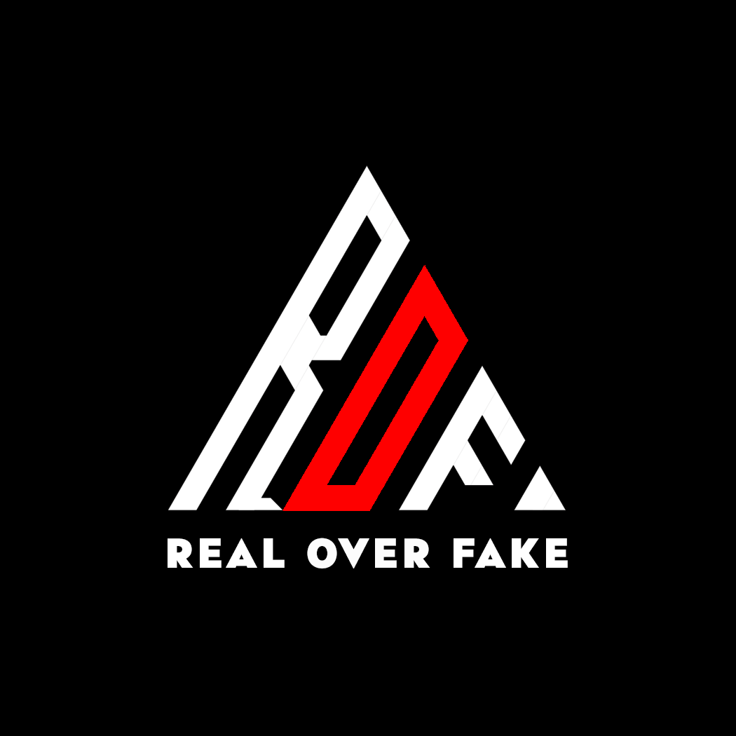 REAL OVER FAKE logo