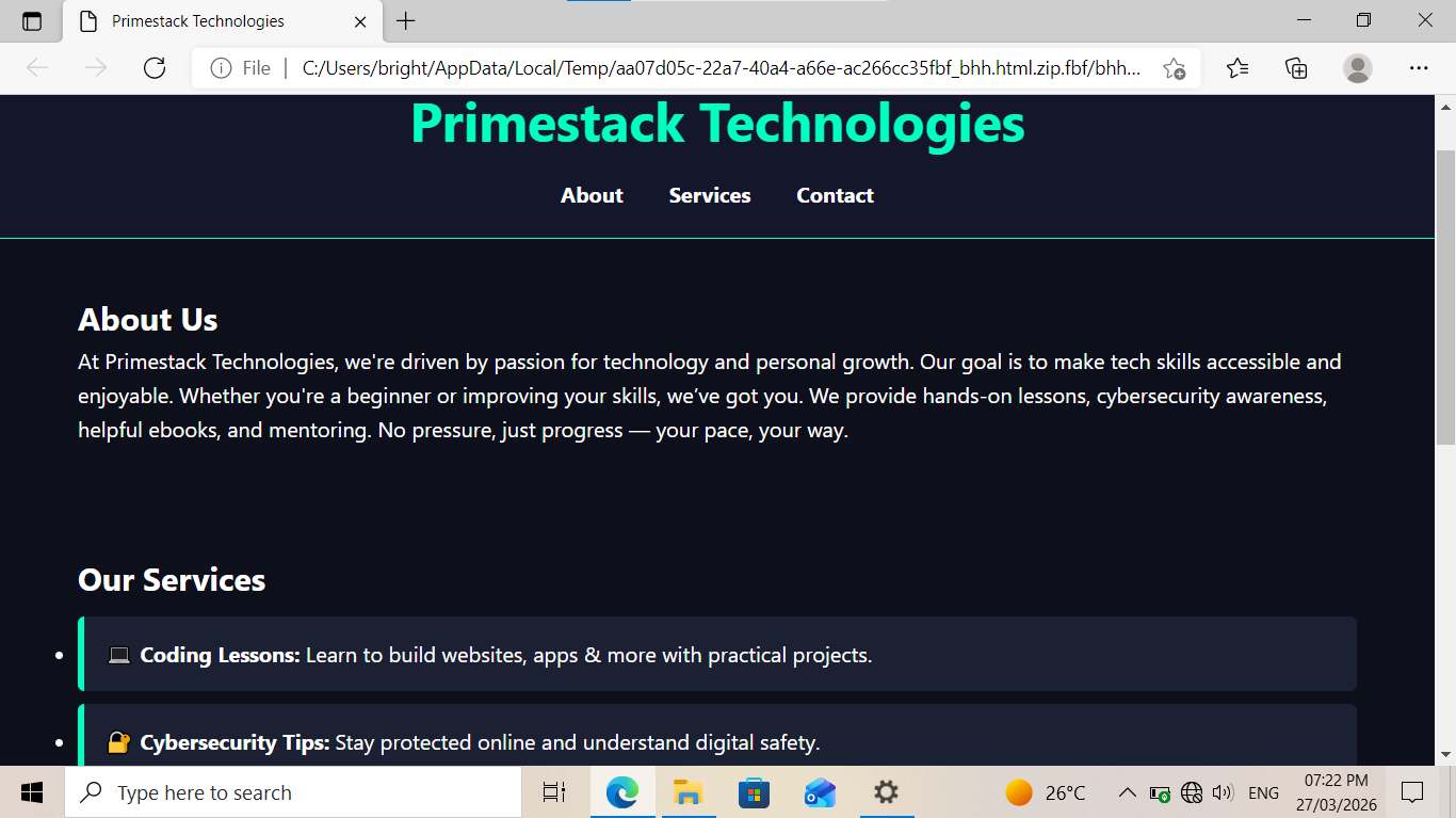 PRIMESTACK TECHNOLOGY COMPANY LIMITED