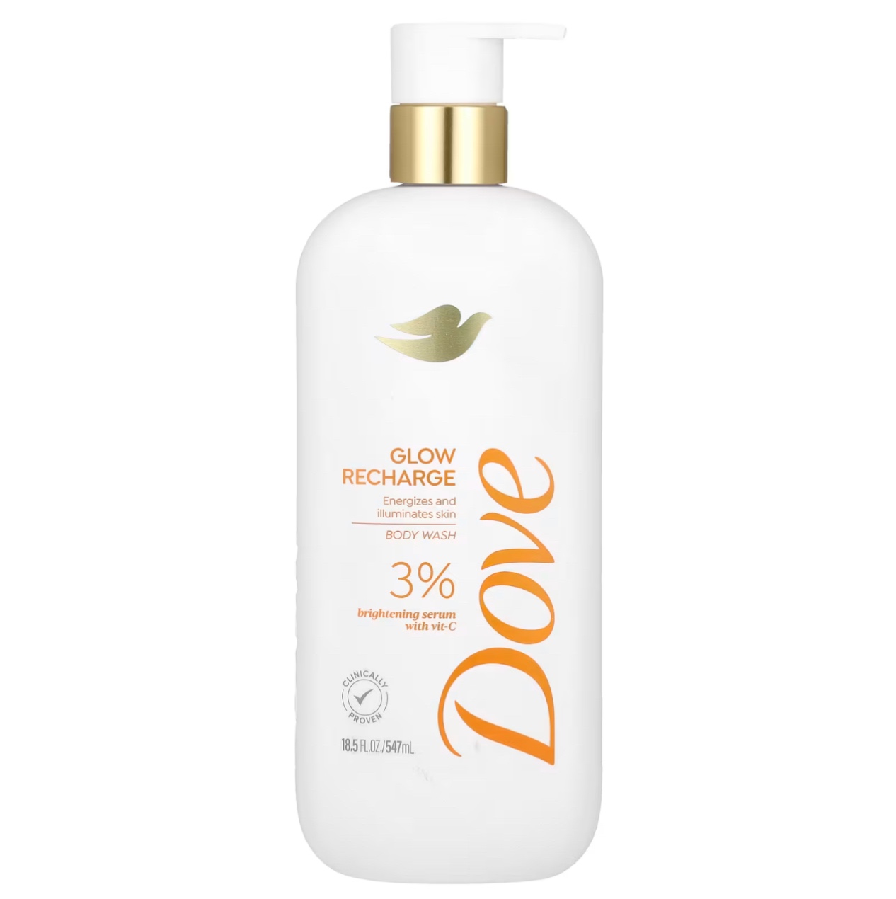 DOVE Glow Recharge  Serum Body Wash With 3% Brightening Serum + Vitamin C