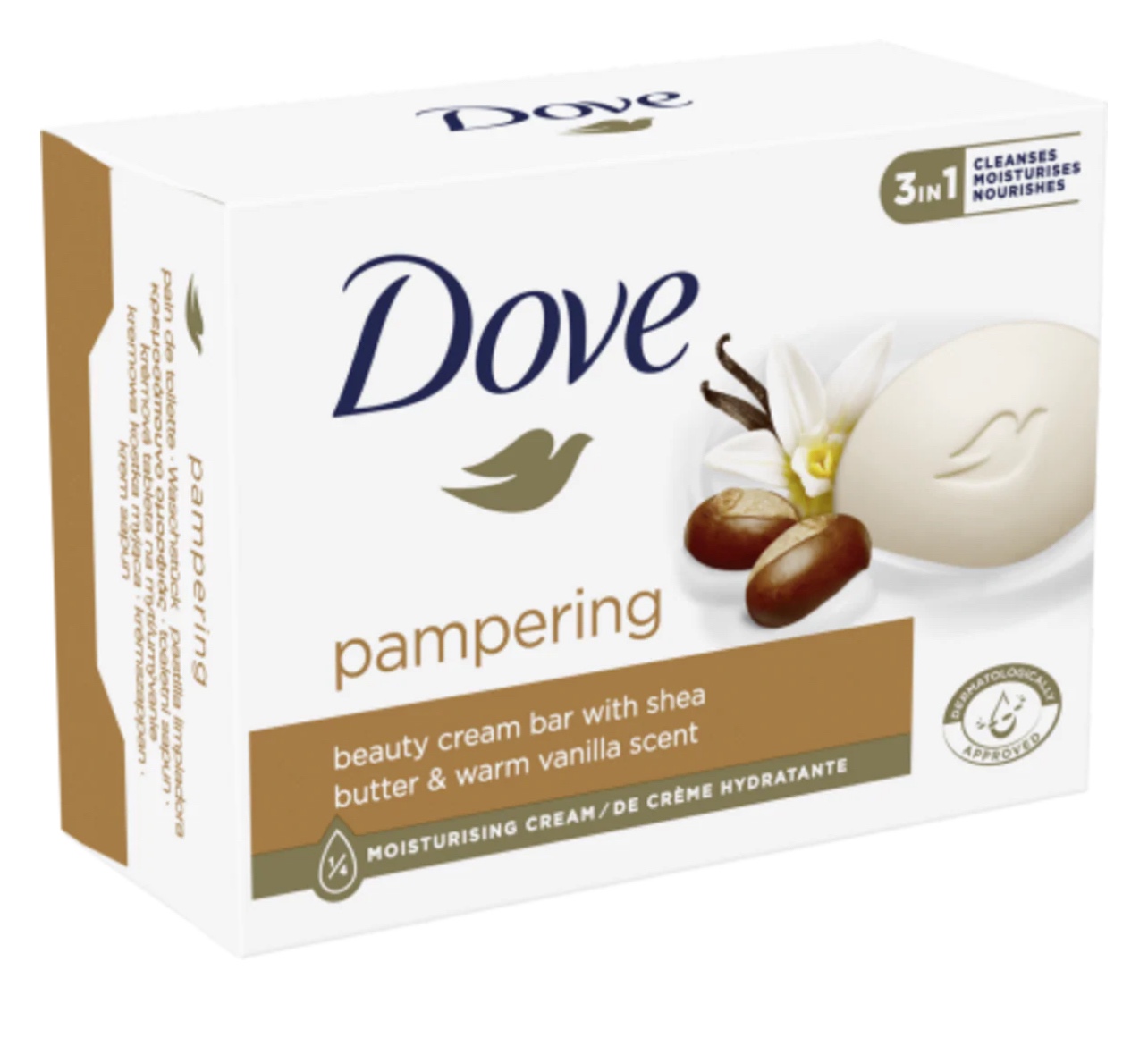 Dove Pampering Beauty Cream Bar With Shea Butter And Warm Vanilla Scent