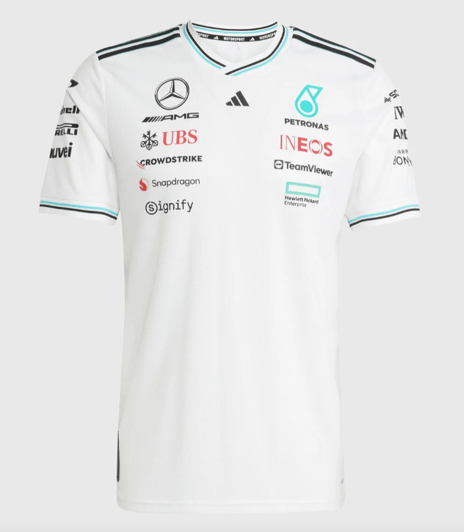Mercedes AMG Petronas F1 2025 Authentic Team T-shirt - White