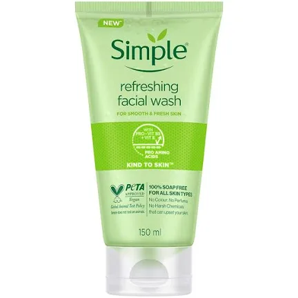Simple refreshing facial wash