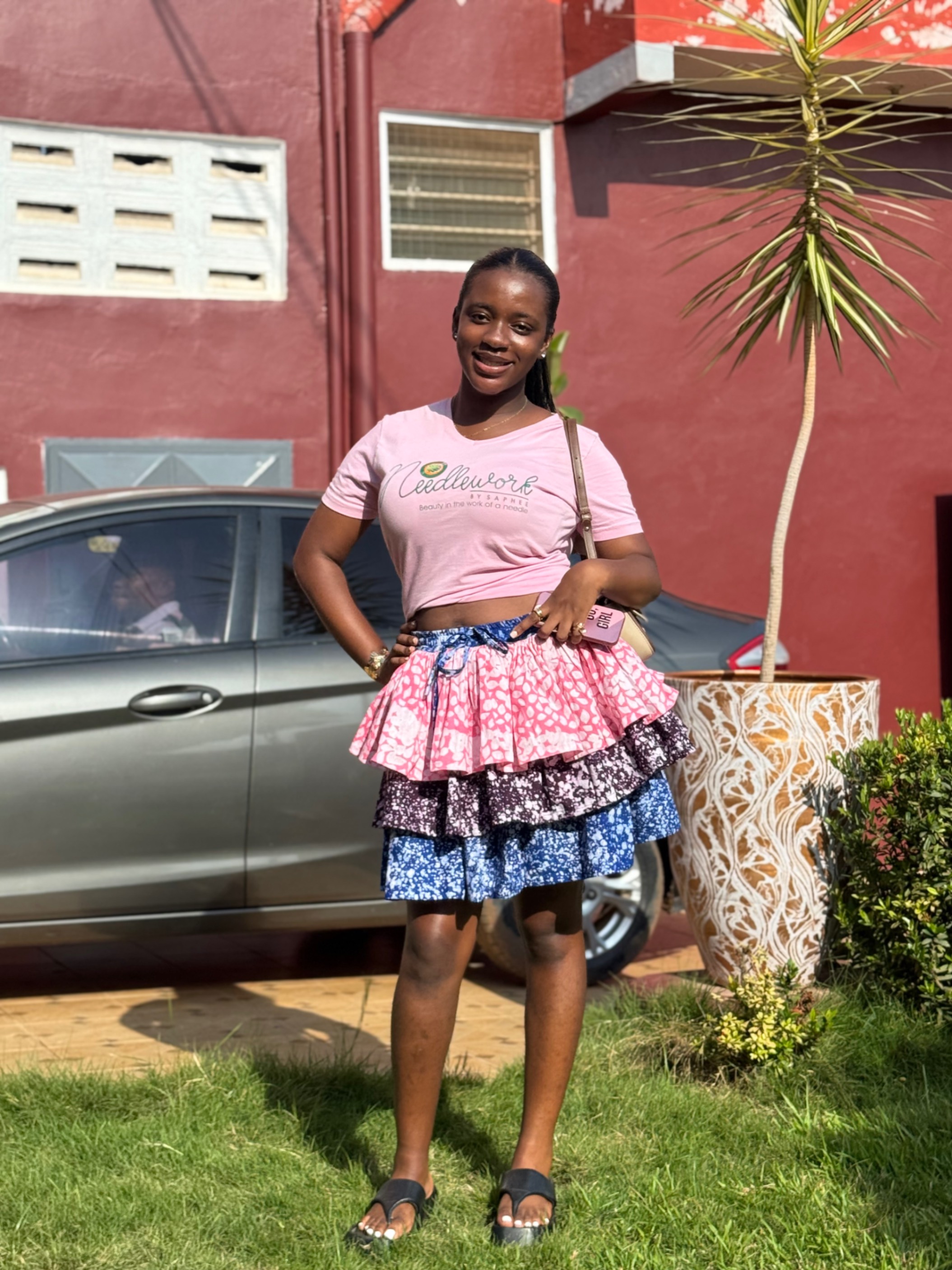 Batik Mini layered Skirt